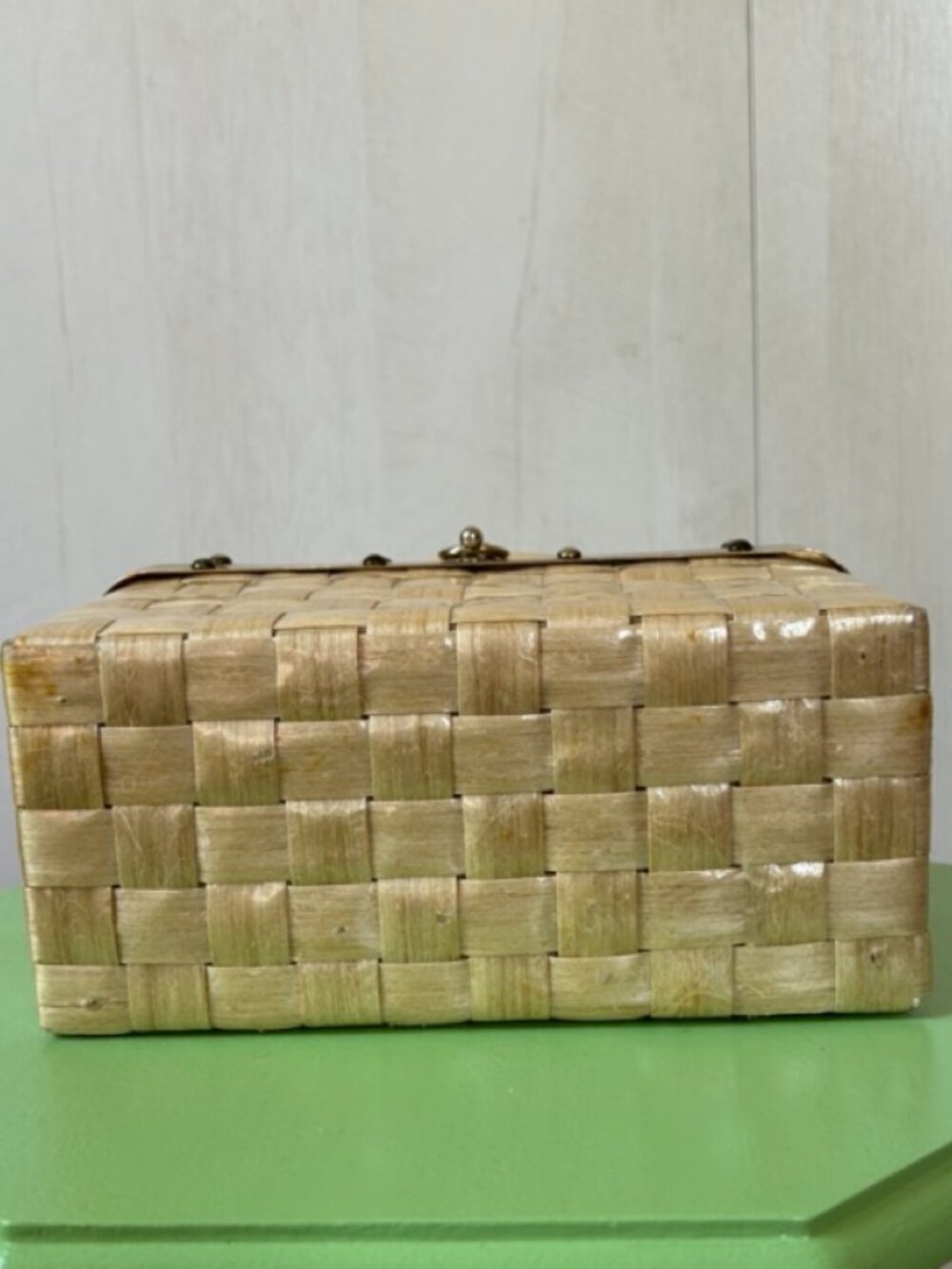 Vintage 1960s Gaymode Italy Woven Box Handbag - Picture 3 of 14